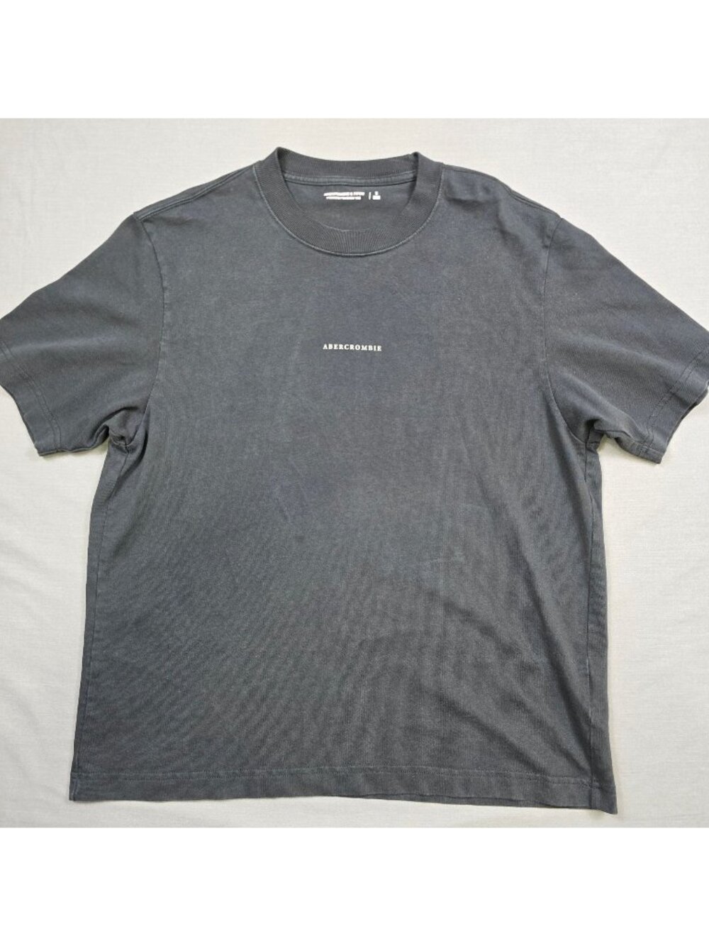 Abercrombie & Fitch Mens Small T-Shirt Black Premium Polished 100% Cotton Tee
